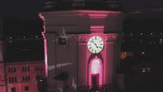 Kaunas Town Hall Square At Night 2020 4K