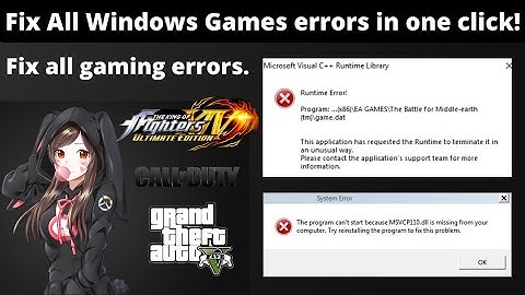 How Fix All Windows Games errors in one click! using All In One Runtimes | 2022 Working Method.