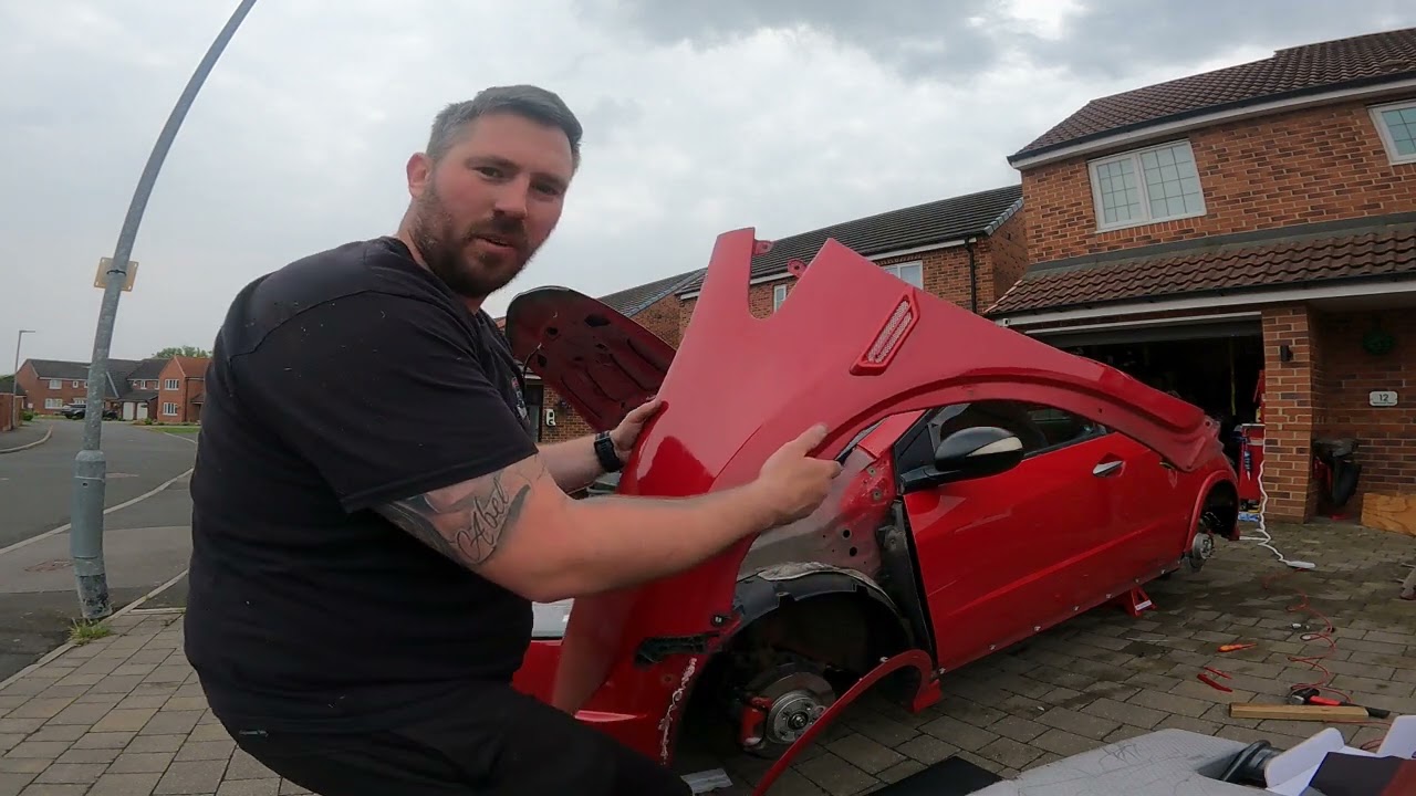 Honda civic type r FN2 front wing replacement