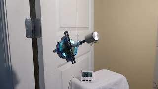 Gyrobot Wheel on String With Heavier Counterweight Constant Speed vs Slow Down (SEE DESC.)
