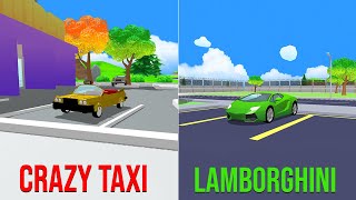 Dude Theft Wars Full Upgrade Crazy Taxi Vs The Lamborghini Can The Taxi Beat it ??? 🤔🤔🤔