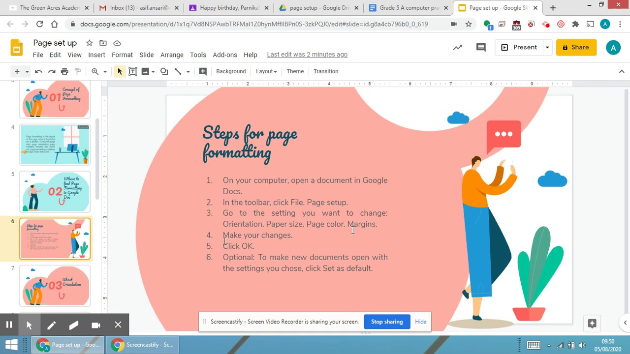 Where to find page setup option in Google Doc - YouTube