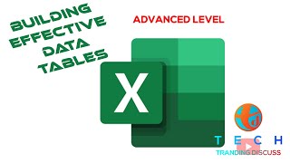 Building effective data tables in excel