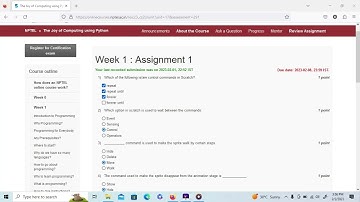 The Joy of Computing Using Python NPTEL SWAYAM Course Week 1 Assignment Answers
