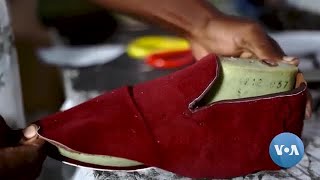 Ghanaian Entrepreneur Recycles Textile Wastes Into Shoes