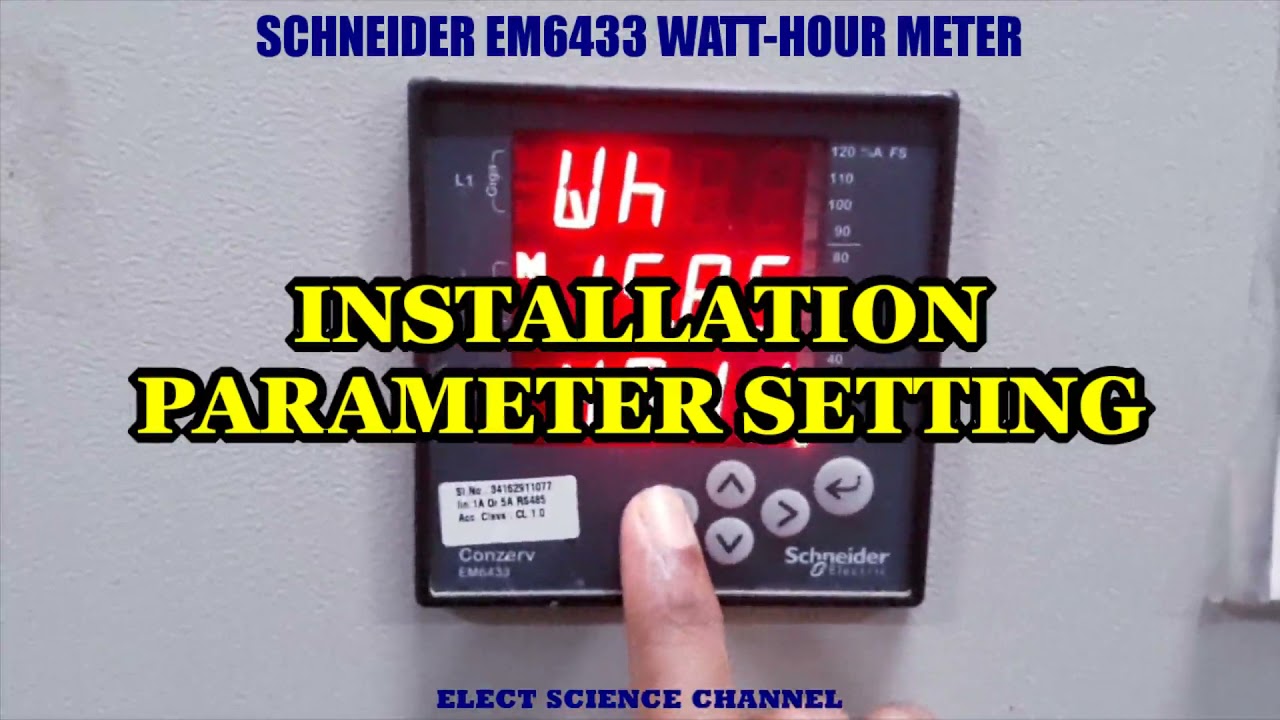 Schneider EM6433 Energy meter connection and setting- Tamil | EM6433 Coverz Wh meter CT/PT setting