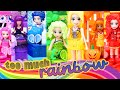 Too much rainbow  all the rainbow single colour build challenges plus pink lego compilation