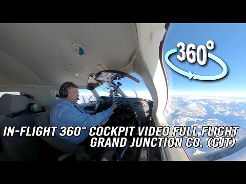 In-Flight 360° Cockpit Video Grand Junction CO. (GJT) Full Flight - Piper Malibu PA-46