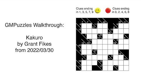 GMPuzzles - 2022/03/30 - Kakuro by Grant Fikes
