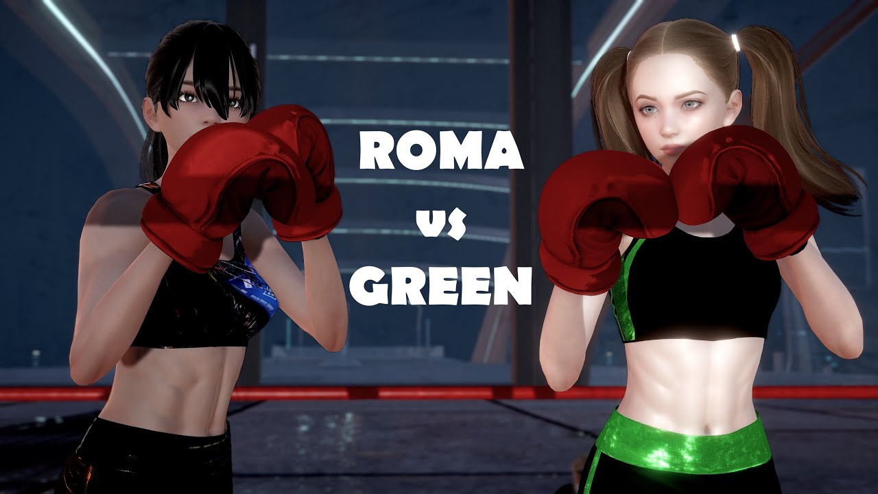 [MMD Fight] Boxing girl: Roma vs Green.