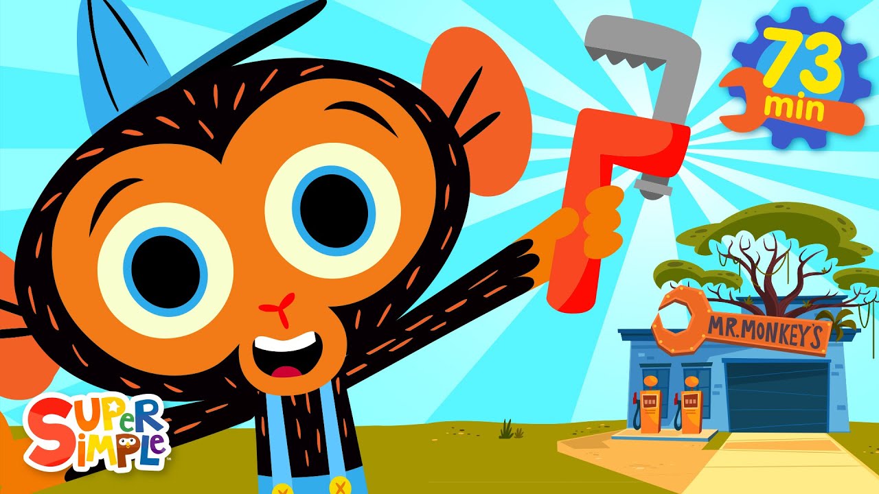 Best Of Mr. Monkey, Monkey Mechanic Cartoon Show For Kids YouTube