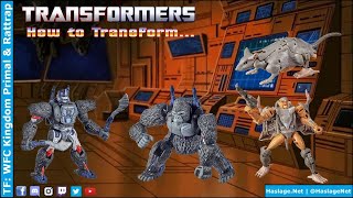 Transformers Kingdom Voyager Optimus Primal & Core Rattrap