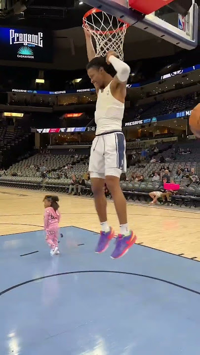 Ja Morant is painted LIVE by in less than 6 minutes upside down by Jessica  Haas for Grizz @NBA playoffs halftime show