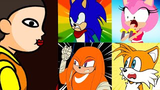 Squid Game Sonic #3 Who Is Winner?  Silver The Hedgehog, Amy Rose, Knuckles Tails Sonic Boom Kim 100