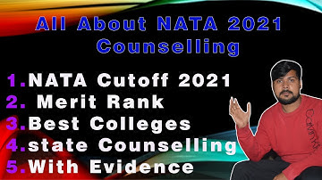 NATA 2021 admission, cutoff, merit list,  counseling,b.arch 2021