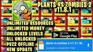 PLANTS VS ZOMBIES 2 - UNLIMITED MONEY APK MOD ALL UNLOCKED - NEW UPDATE 11.8.1 screenshot 4