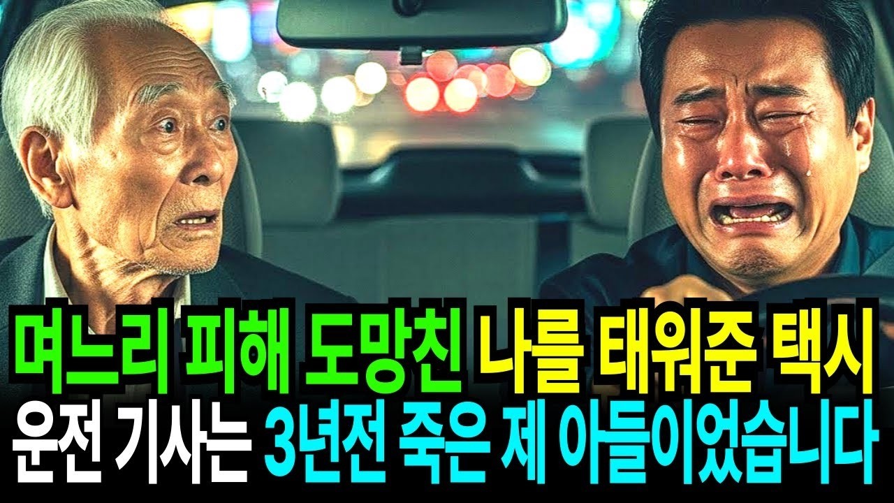 며느리 피해 도망친 나를 태워준 택시, 그 기사는 3년 전 죽은 제 아들이었습니다