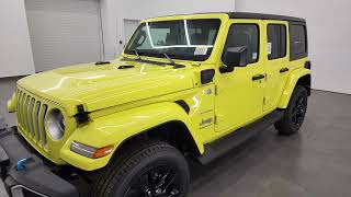 2023 JEEP WRANGLER 4 DOOR SAHARA 4XE HYBRID IN DEPTH REVIEW HIGH VELOCITY 4K WALKAROUND 23J39 SOLD!