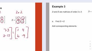 7 2 Addition & Subtraction of Matrices
