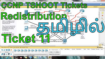CCNP TSHOOT 300-135 ||Ticket 11|| Redistribution||Route Map|| தமிழில்||Packet Tracer || Dinesh Kumar