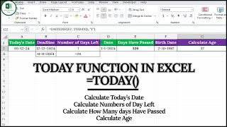 Excel TODAY Function Explained: Instantly Automate Dates!