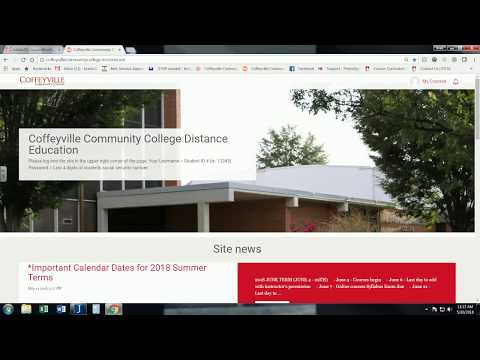 Coffeyville Community College Moodle Student Login Tutorial