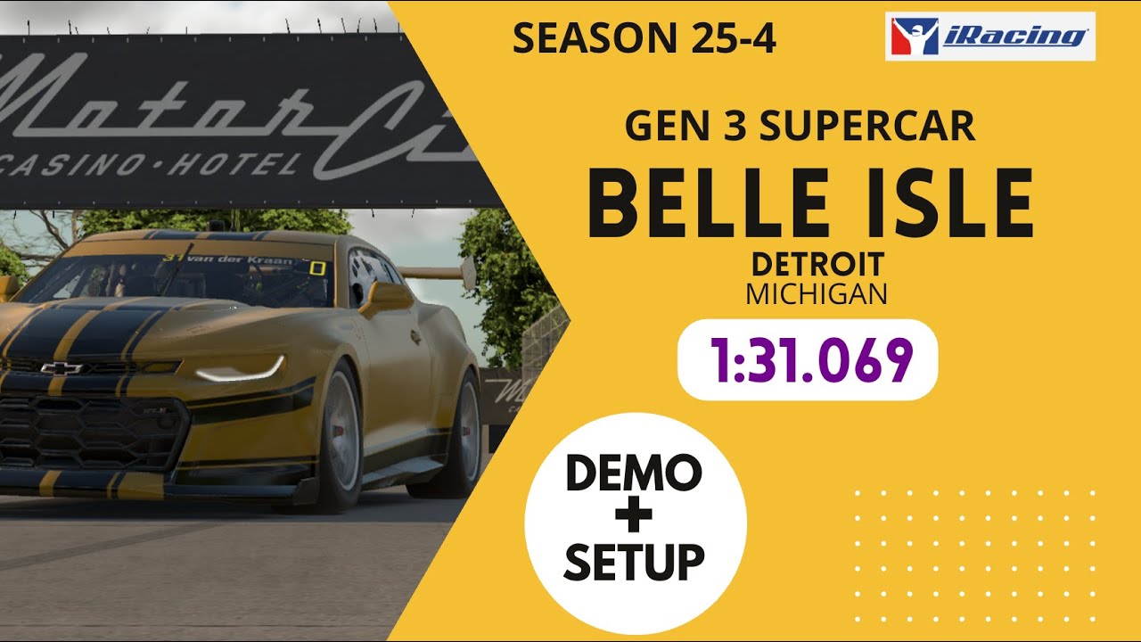 iRacing BELLE ISLE Detroit (Michigan) Gen 3 V8 Supercar 