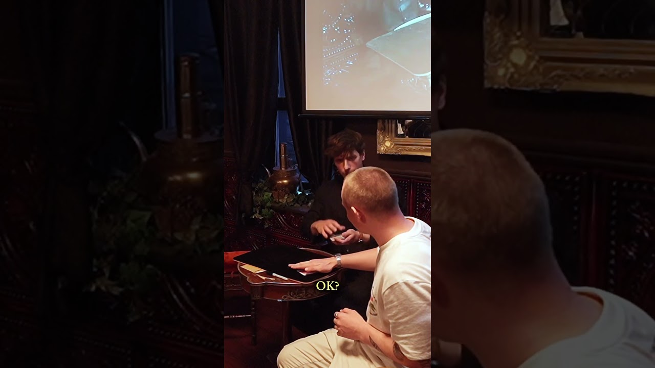 Signed card travels under spectator hand! Magic in Cork 