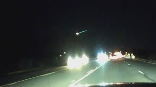 Bola api terekam kamera dasbor di atas Texas Tengah pada Selasa malam.