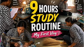 My first vlog 😊 9 hours study routine 🕧📚📚📚#youtubevideos #vlog 