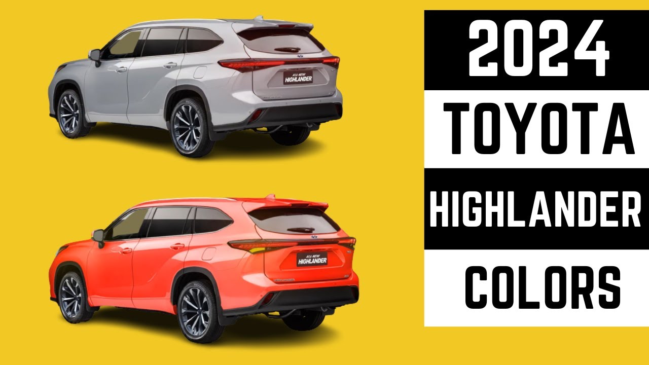 2024 Toyota Highlander Colors - YouTube