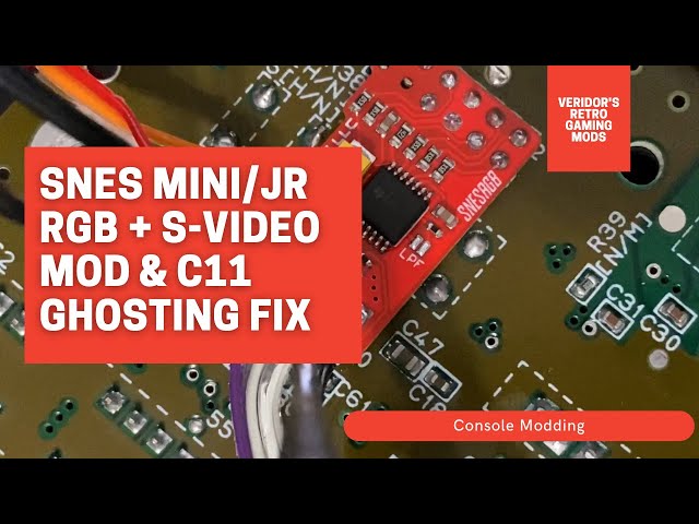 SNES Jr RGB + S-Video Mod and C11 Replacement (re-edit & re-upload) class=