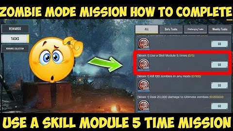 Use A Skill Module 5 Times (0/5) | How To Use Skill Module In Zombie Mode | CoDM Zombie Mode Mission