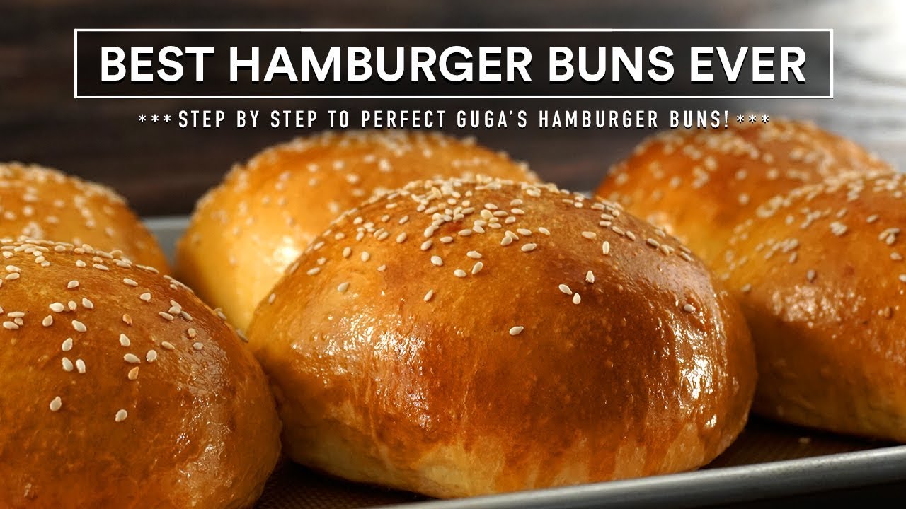 Most AMAZING HAMBURGER BUNS recipe ever  GugaFoods