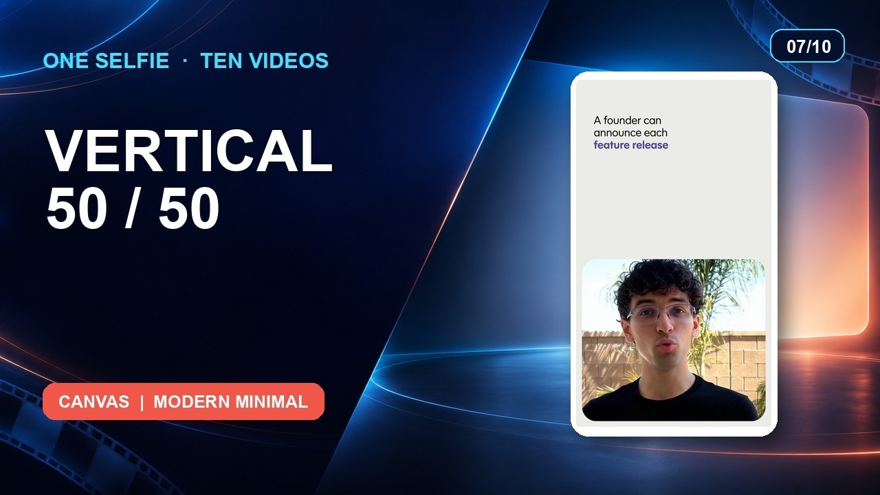 Video thumbnail: Vertical AI Avatar for Shorts: 50/50 Split