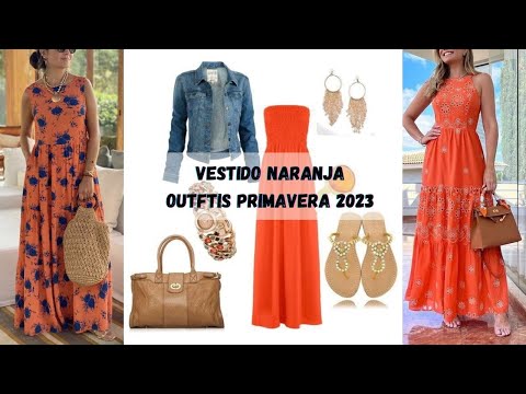 VESTIDO NARANJA BUENA OPCION PARA PRIMAVERA VERANO/23👒ORANGE DRESS GOOD OPTION FOR SPRING SUMMER/23
