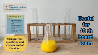 Potassium iodide and lead nitrate precipitation and double displacement reaction activity 1:2 NCERT 