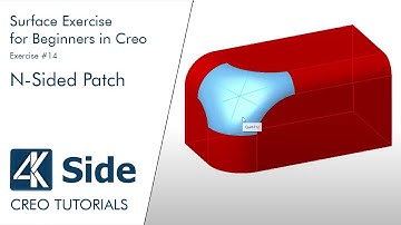 Basic 3D Surface Exercise for Beginners in Creo - Exercise #14 | N-Sided Patch