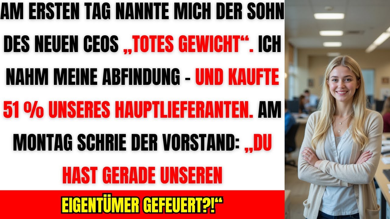 Er nannte mich „totes Gewicht“ – also kaufte ich SEINE Firma 💼🔥