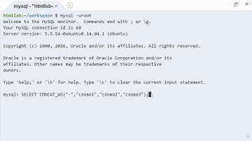 MySQL concat_ws строковая функция