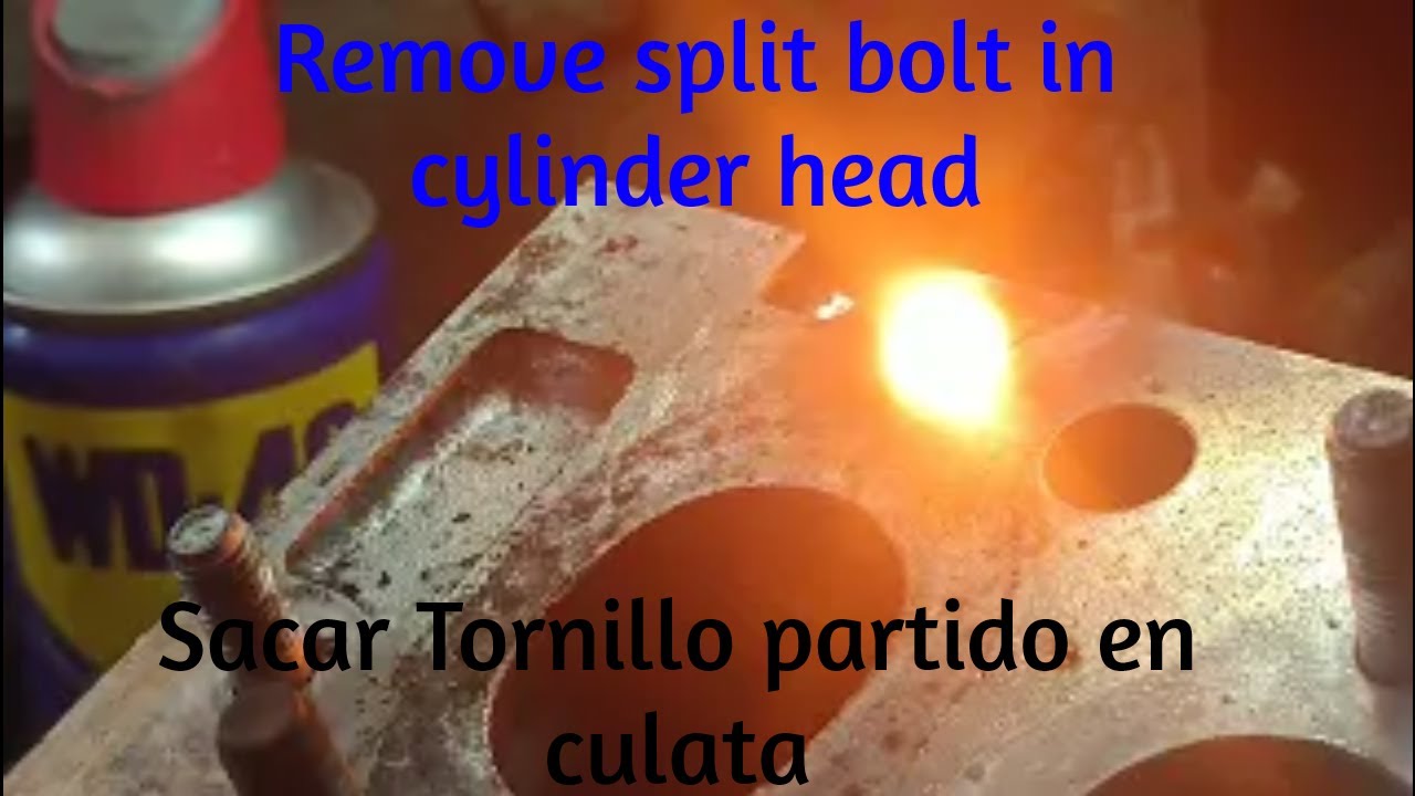 Remove split bolt in cylinder head | Sacar Tornillo partido en culata