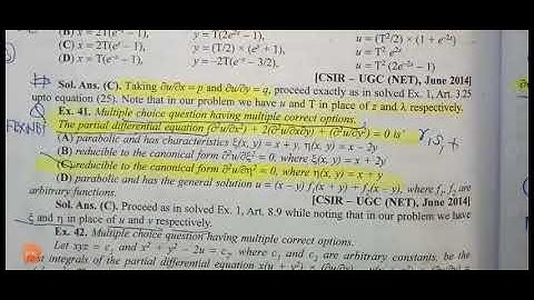 CSIR-NET PREVIOUS YEAR QUESTION OF PDE SOLUTION JUNE 2014 MORE BSC MSC  MATHEMATICS 🙏 CUCET  PG UG