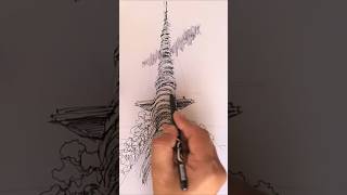sketch for fun... tower #drawing #sketch #shorts #art #home