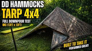 DD Hammocks 4x4 Tarp TORTURE TEST! Full Downpour & ZERO Leak - YouTube