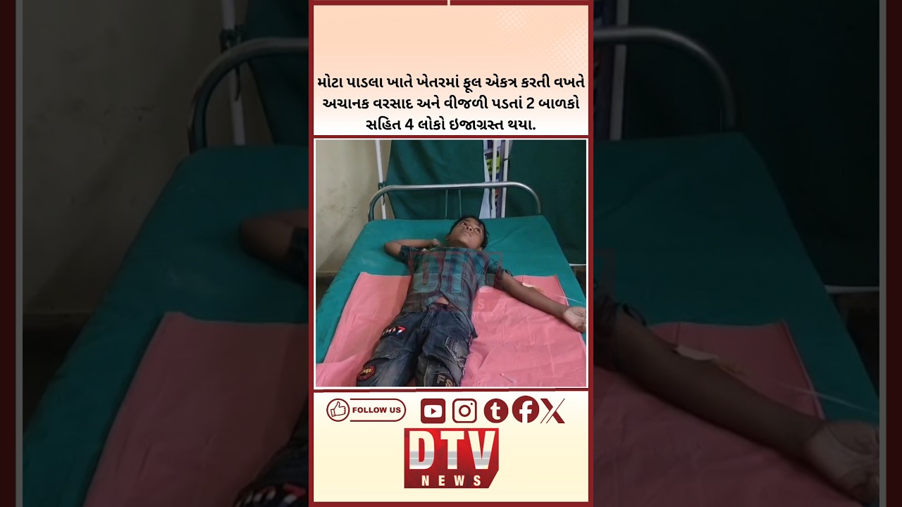 દાહોદના મોટા પાડલામાં વીજળી પડતાં 4 લોકો ઇજાગ્રસ્ત – એક યુવક દાહોદ રેફર!