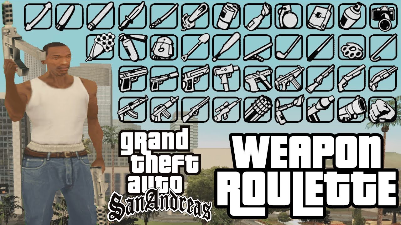 GTA San Andreas Weapon Roulette Speedrun CJ's Weapon Keeps Changing