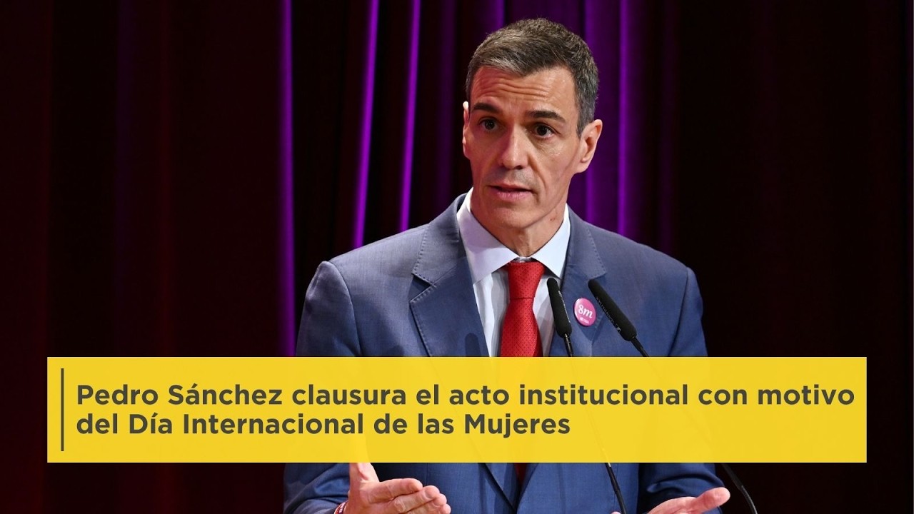 Pedro Sánchez clausura el acto con motivo del Día Internacional de las Mujeres