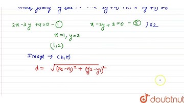 Locus of image of the point (2,3) in the line (2x-3y+4)+k(x-2y+3)=0,k in R is  | CLASS 11 | STRA...