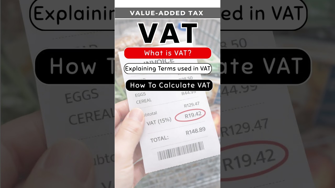 ⁣How To Calculate VAT Value Added Tax? Mathematics Literacy Maths Lit Grade 10 - 12 Easy Examples