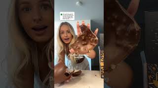 Fudge and crunchy caramel Easter egg nom nom!! #easteregg #chocolate
